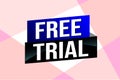 free trial poster banner graphic design Royalty Free Stock Photo