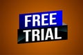 free trial poster banner graphic design Royalty Free Stock Photo