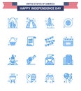 Blue Pack of 16 USA Independence Day Symbols of party; star; usa; military; pot