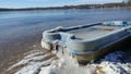 Paddle Boat Filled with Ice