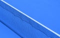 Blue paddle tennis net and hard court. Tennis compettion concept Royalty Free Stock Photo