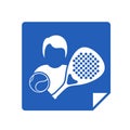 Blue padel symbol