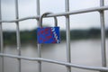 The blue padlock