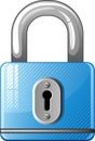 Blue Padlock icon Royalty Free Stock Photo