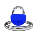 Blue padlock