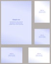 Blue page corner design template set