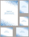 Blue page corner design template