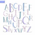 blue paint alphabet letter.uppercase graphic font