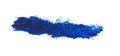 Blue paint artistic dry brush stroke. Watercolor acrylic hand painted backdrop for print, web design and banners Royalty Free Stock Photo