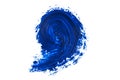 Blue paint artistic dry brush stroke. Watercolor acrylic hand painted backdrop for print, web design and banners Royalty Free Stock Photo