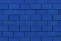 Blue paint on brick blocks urban design wall texture pattern background architecture stone abstract Royalty Free Stock Photo