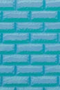 Blue paint brick wall texture background abstract masonry pattern backdrop structure grunge Royalty Free Stock Photo