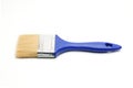 Blue paint brush on a white background