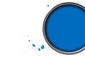 Blue paint can Royalty Free Stock Photo