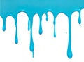 Blue paint dripping isolated on a white background. AI Generative illustration Royalty Free Stock Photo