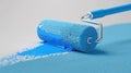 The blue paint roller. AI generated Royalty Free Stock Photo