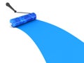 Blue paint roller brush