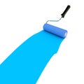 Blue Paint Roller Royalty Free Stock Photo