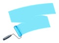 Blue paint roller Royalty Free Stock Photo