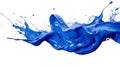Blue paint splash isolated on white background Royalty Free Stock Photo