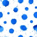 Blue paint splash seamless pattern design Royalty Free Stock Photo