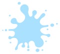 Blue paint splash. Water stain. Artistic logo