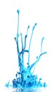 Blue paint splashing Royalty Free Stock Photo