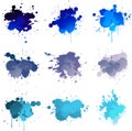 Blue paint splat Royalty Free Stock Photo