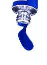 Blue paint tube