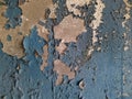 blue painted background texture of old chipped plaster on the concrete wall Royalty Free Stock Photo