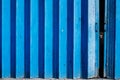 Blue painted concertina gates