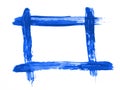 Blue painted frame Royalty Free Stock Photo