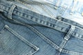 Blue pair of jeans waist back Royalty Free Stock Photo