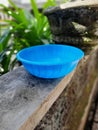 A Blue Palstic Bowl