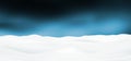 Blue Panorama Background Landscape, Snowscape - Fresh Snowfall