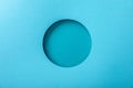 Blue paper background with minimalistic round