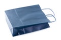 A blue paper bag Royalty Free Stock Photo