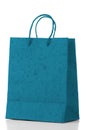 Blue paper bag Royalty Free Stock Photo