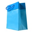 Blue paper bag Royalty Free Stock Photo