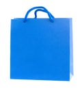 Blue paper bag Royalty Free Stock Photo