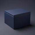 Blue paper box, white background Royalty Free Stock Photo