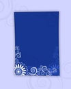 Blue paper letter frame Royalty Free Stock Photo