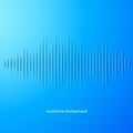 Blue paper sound waveform with shadow Royalty Free Stock Photo