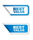 Blue paper sticker best value two variant