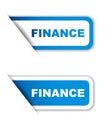 Blue paper sticker finance two variant