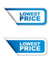 Blue paper sticker lowest price two variant