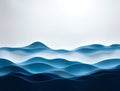 Blue Paper Wave Abstract Art Royalty Free Stock Photo