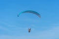 Blue para motor glider flying Royalty Free Stock Photo