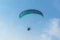 Blue para motor glider flying Royalty Free Stock Photo