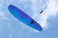 Paraglider being towed on a winch launch